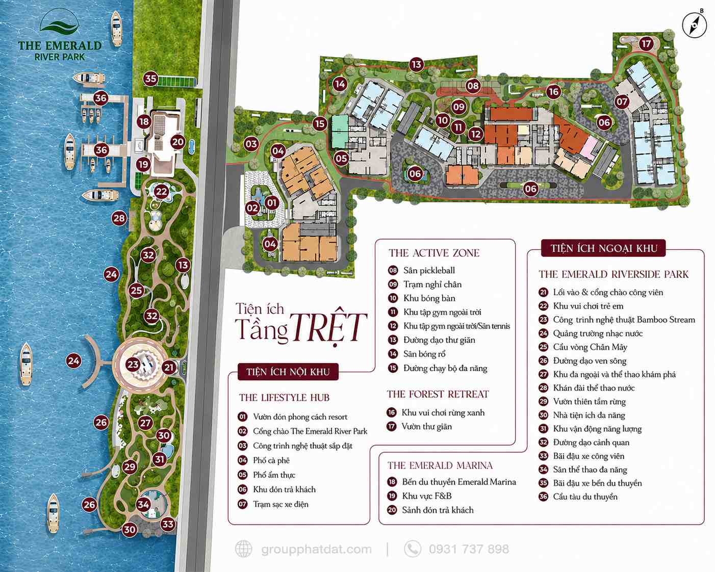 tiện ích dự án The Emerald River Park