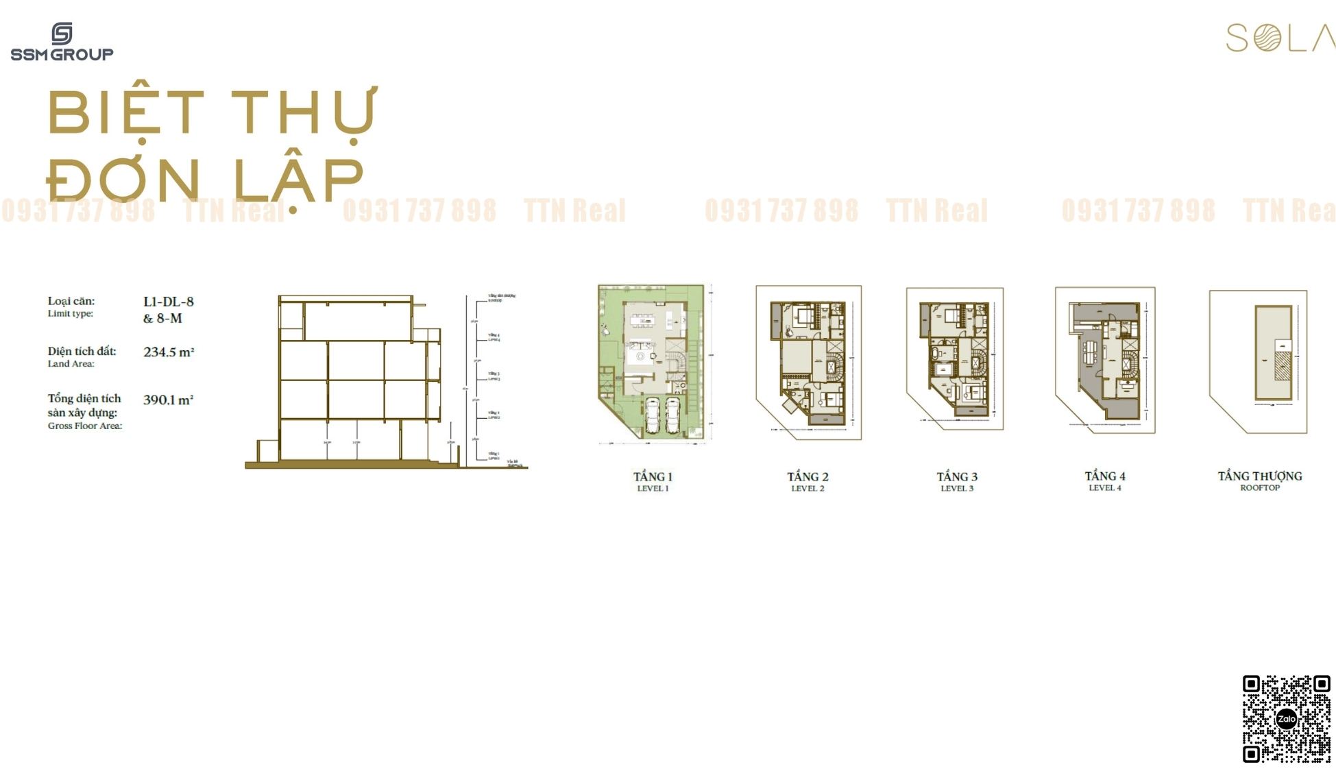 Biệt thự Sola Đảo ánh dương The Global City