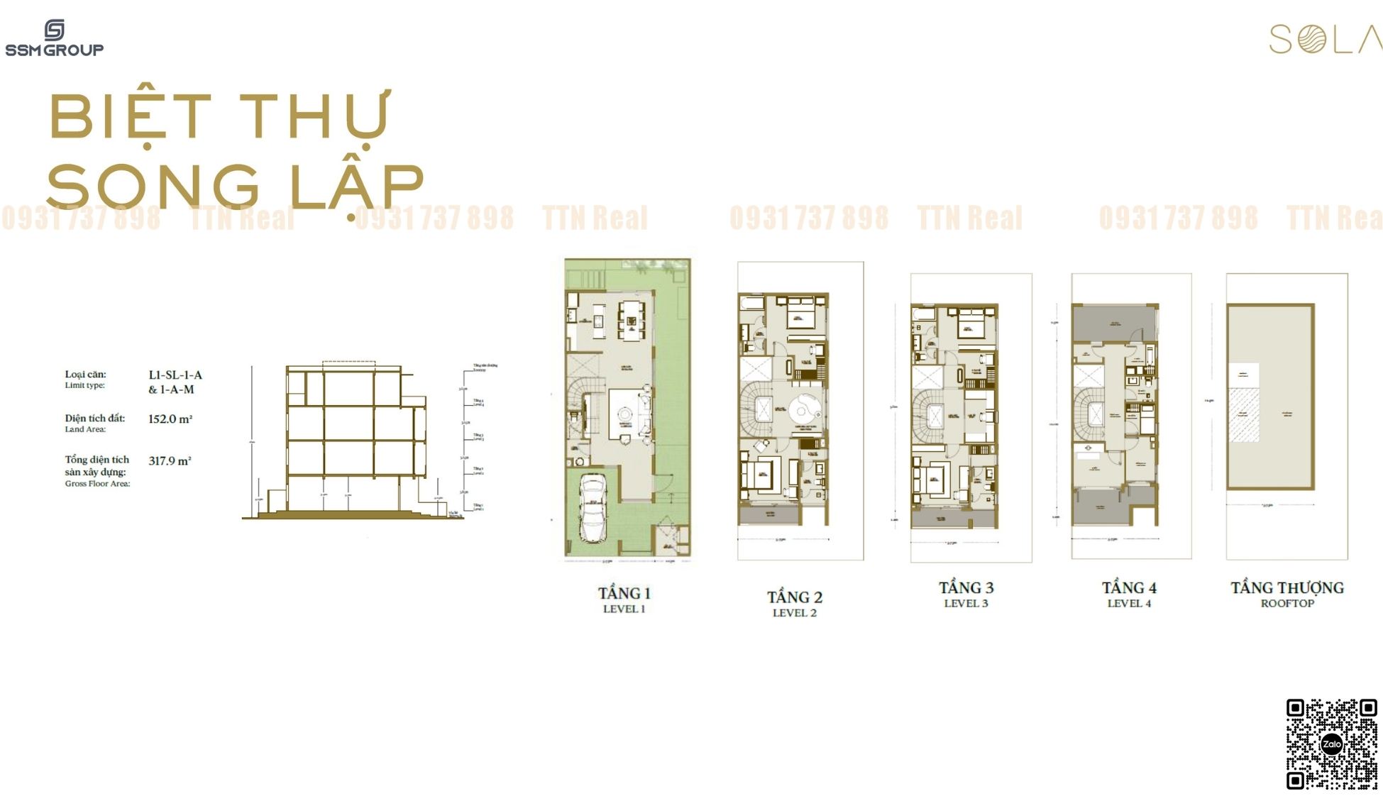 Biệt thự Sola Đảo ánh dương The Global City