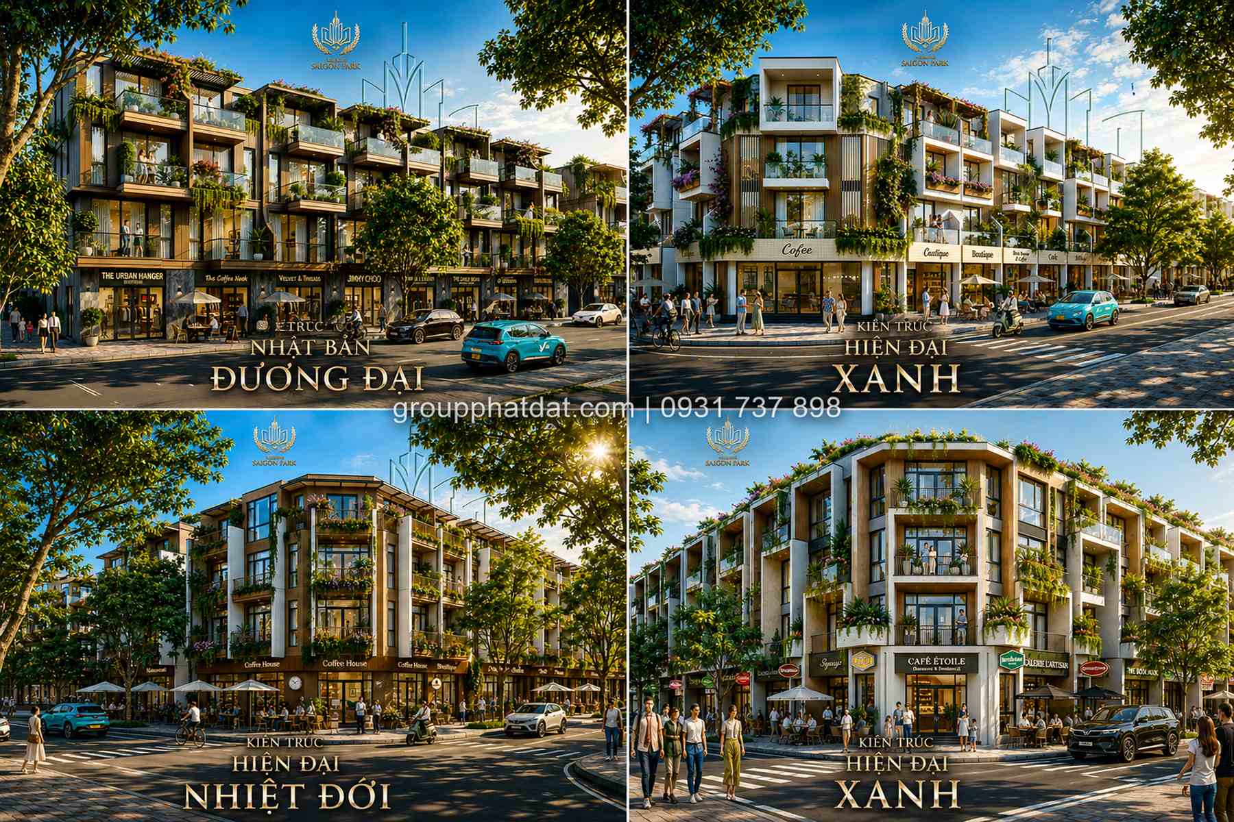 BỘ SƯU TẬP KIẾN TRÚC NHÀ PHỐ HIỆN ĐẠI TẠI VINHOMES SAIGON PARK