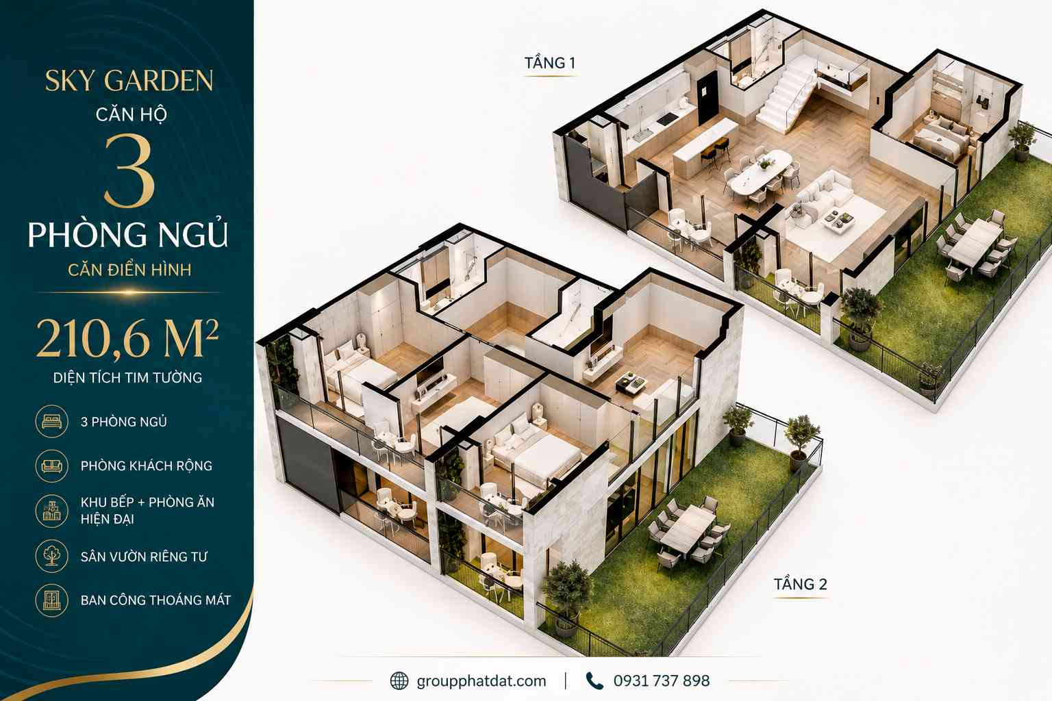 Noble Crystal Riverside Mặt bằng căn hộ Noble Crystal Riverside – Tòa D The Infinia