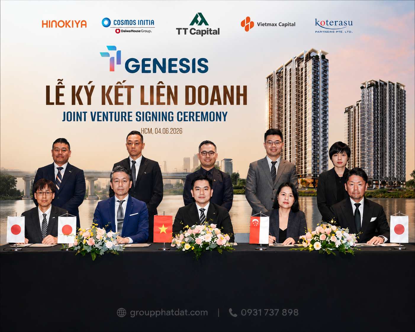 Nghi thức ký kết liên doanh dự án TT Genesis