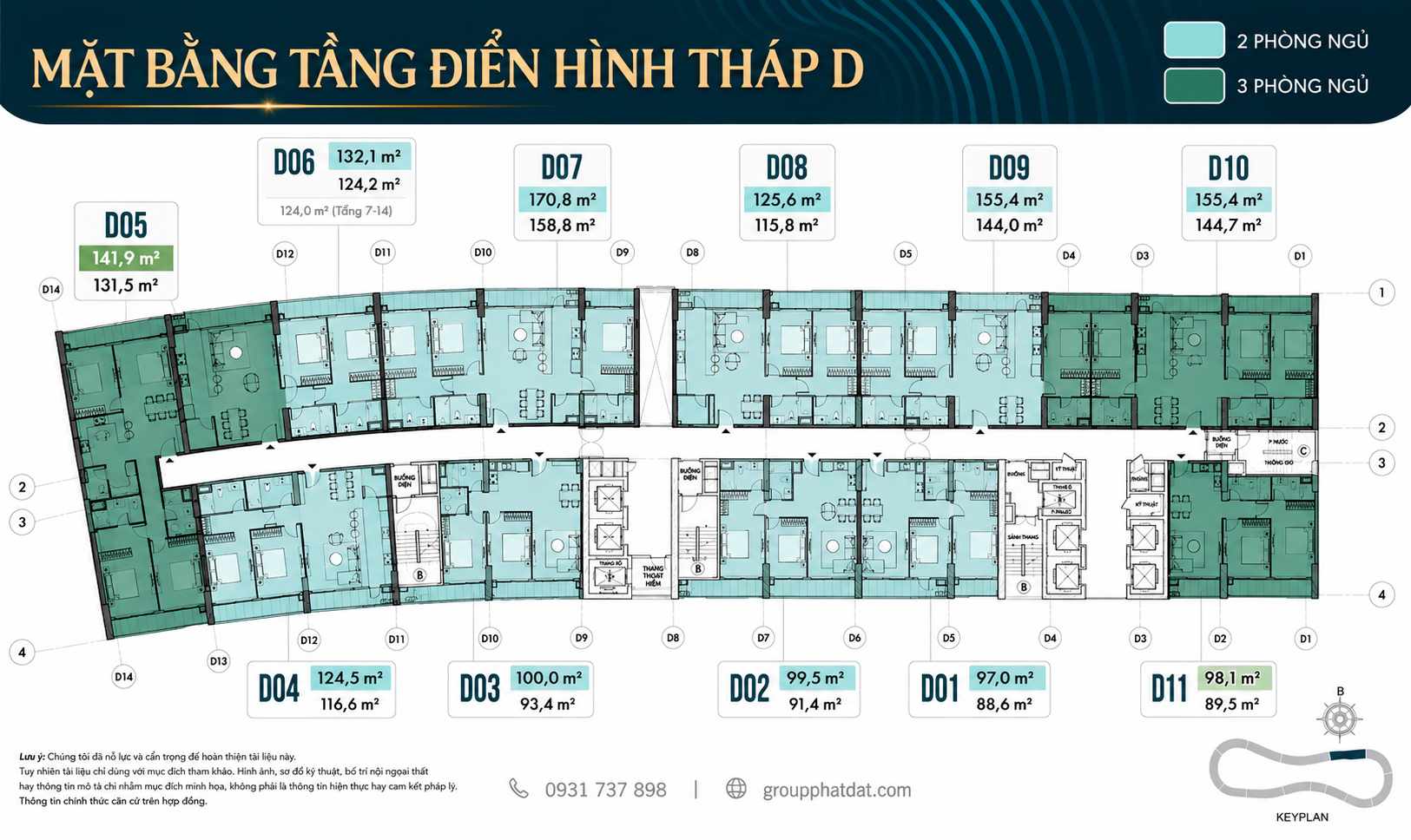 Mặt bằng tầng điển hình dự án Nobel Crystal Riverside
