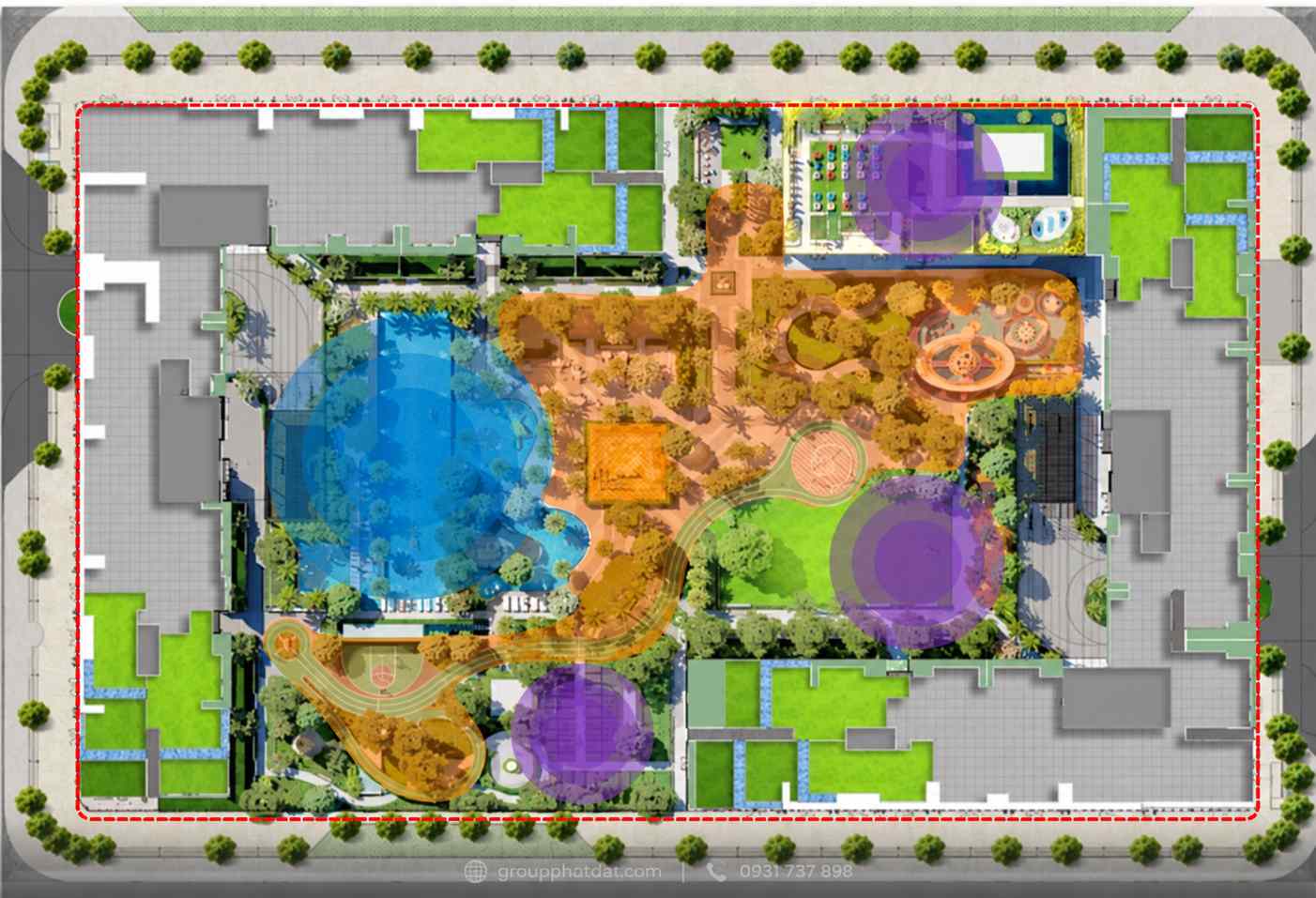 He sinh thai tien ich ngoai troi hon 8000m2 dự án tt genesis nhà bè