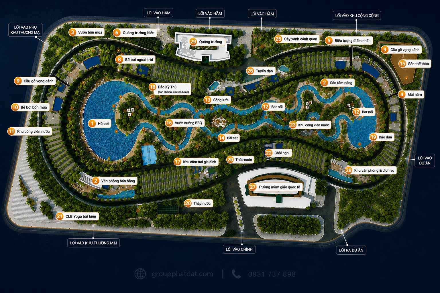 Noble Crystal Riverside Mặt bằng 29 tiện ích Noble Crystal Riverside