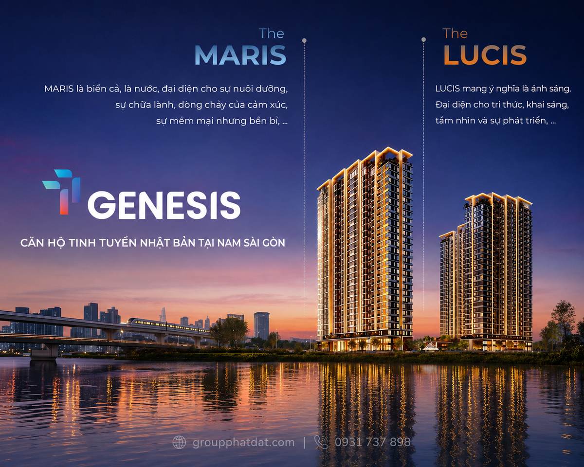 Phối cảnh 2 tòa tháp dự án TT Genesis Nhà Bè