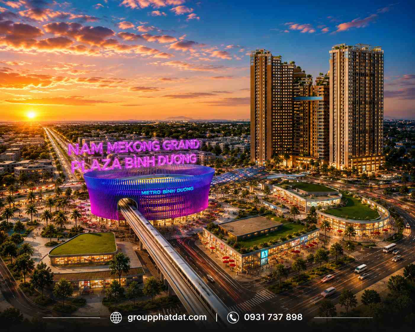 Nam Mekong Grand Plaza Phối cảnh dự án Nam Mekong Grand Plaza Bình Dương