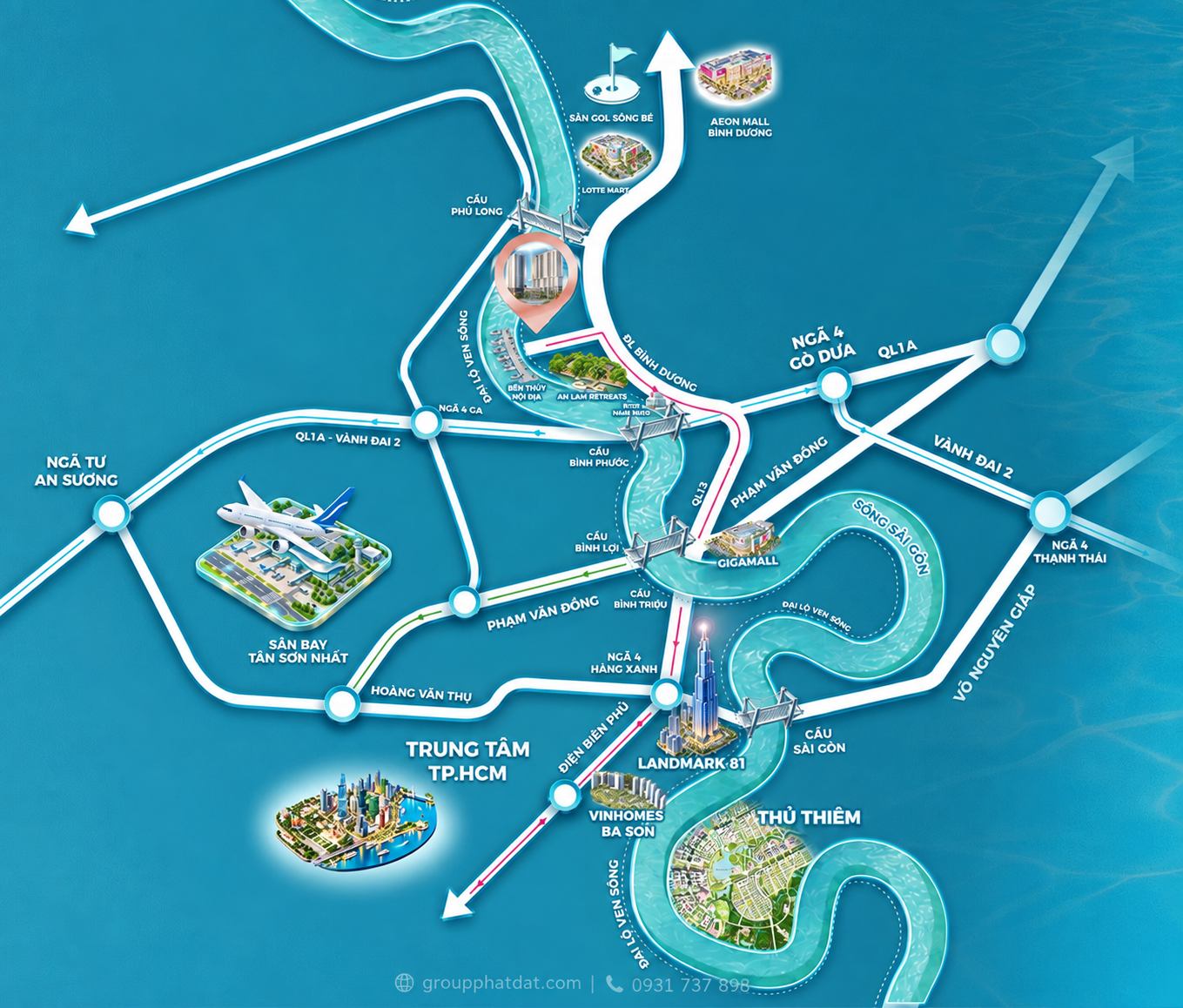 Vị trí dự án Serena Riverside