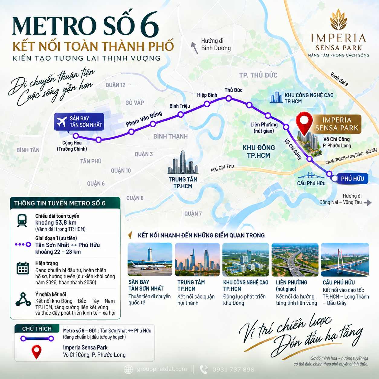 Metro số 6 tại Imperia Sensa Park