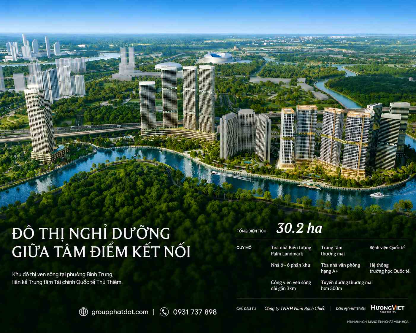 Phối cảnh Palm River trong khu đô thị Palm City