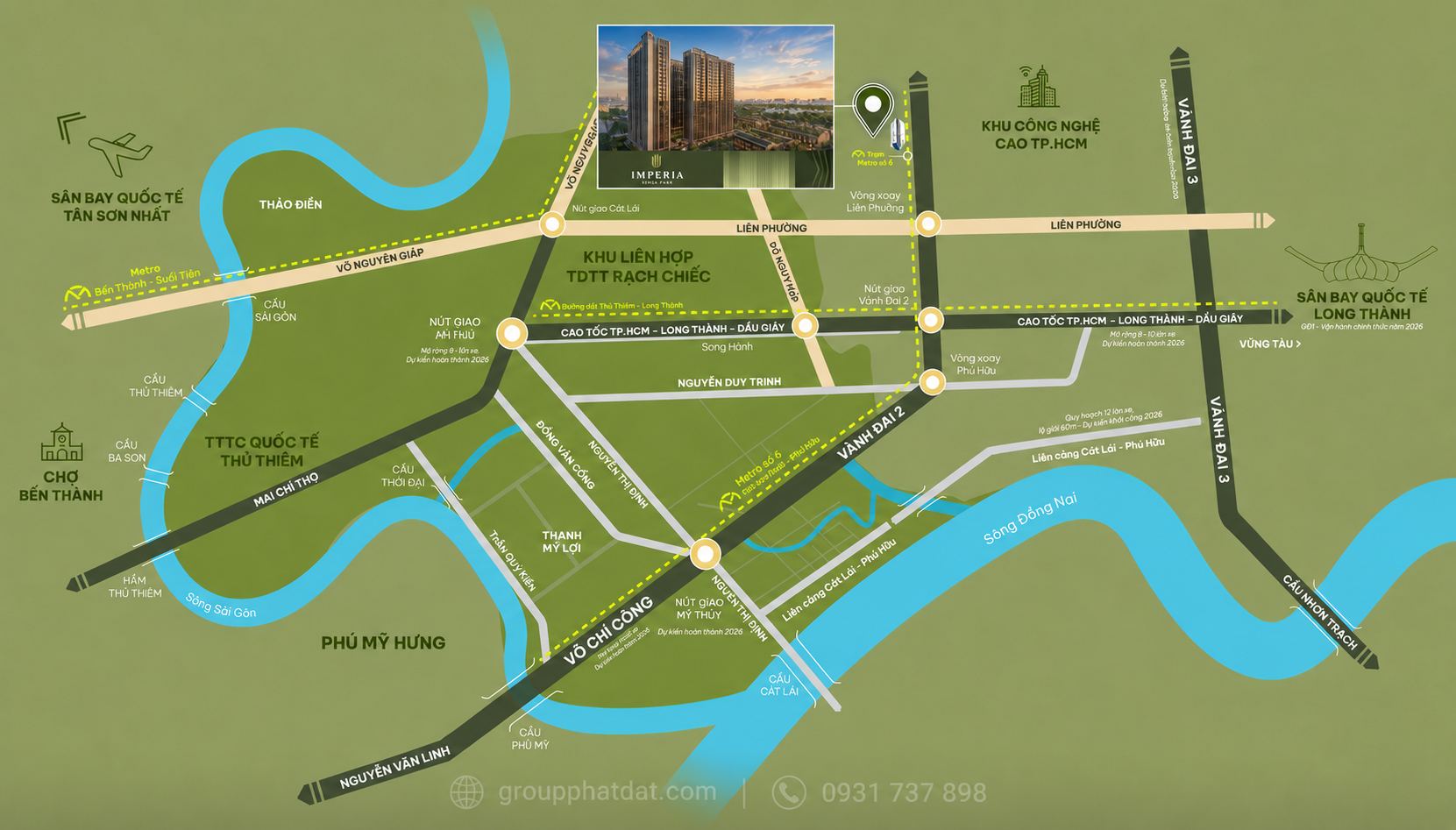 Vị trí dự án Imperia Sensa Park MIK Group