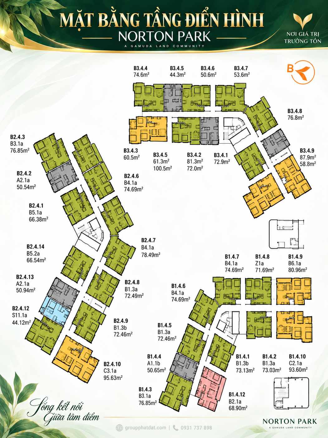 Mặt bằng tổng thể dự án Norton Park Aeon Mall Bình Dương