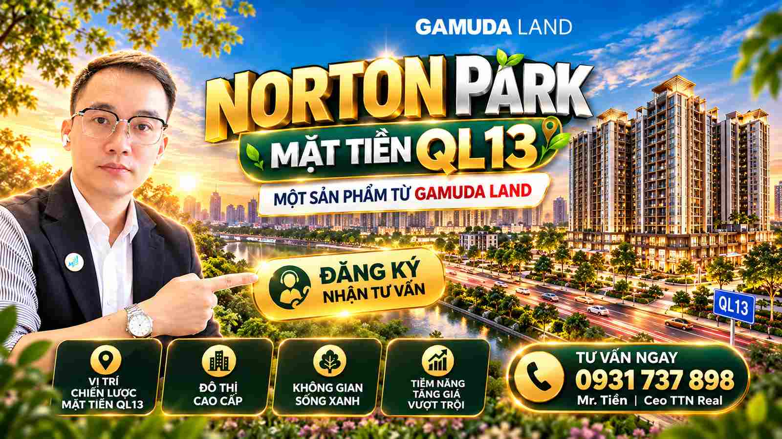 chính sách giá bán dư án Noron Park Gamuda land QL13