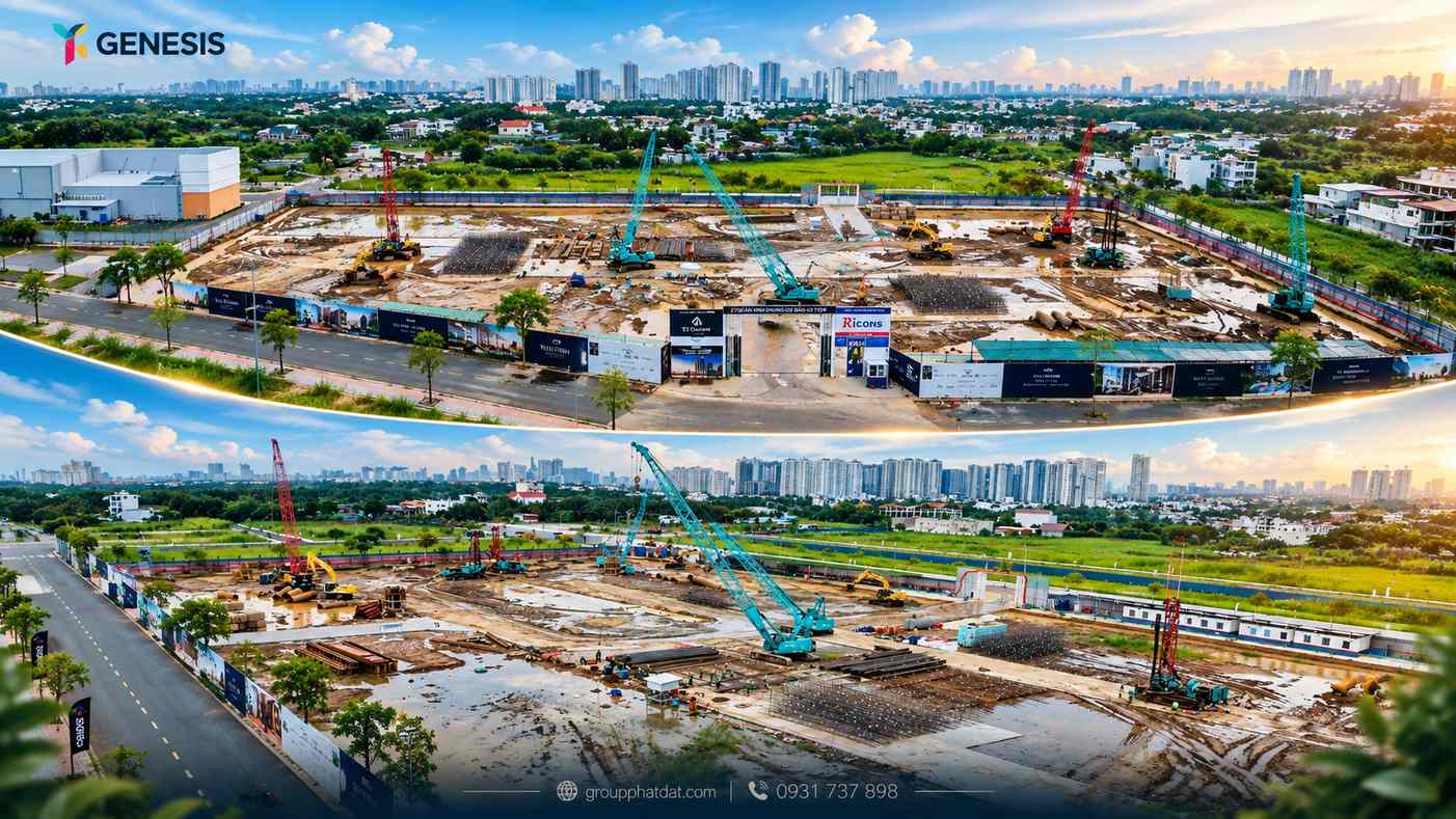 tiến độ dự án tt genesis nhà bè