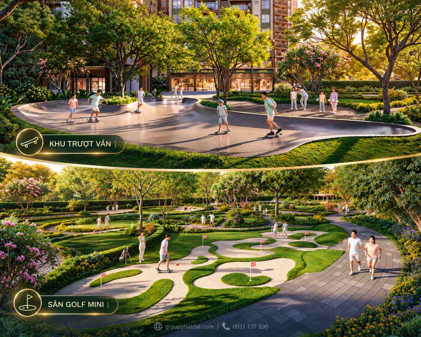 Dự án Norton Park khu trượt ván và sân golf mini