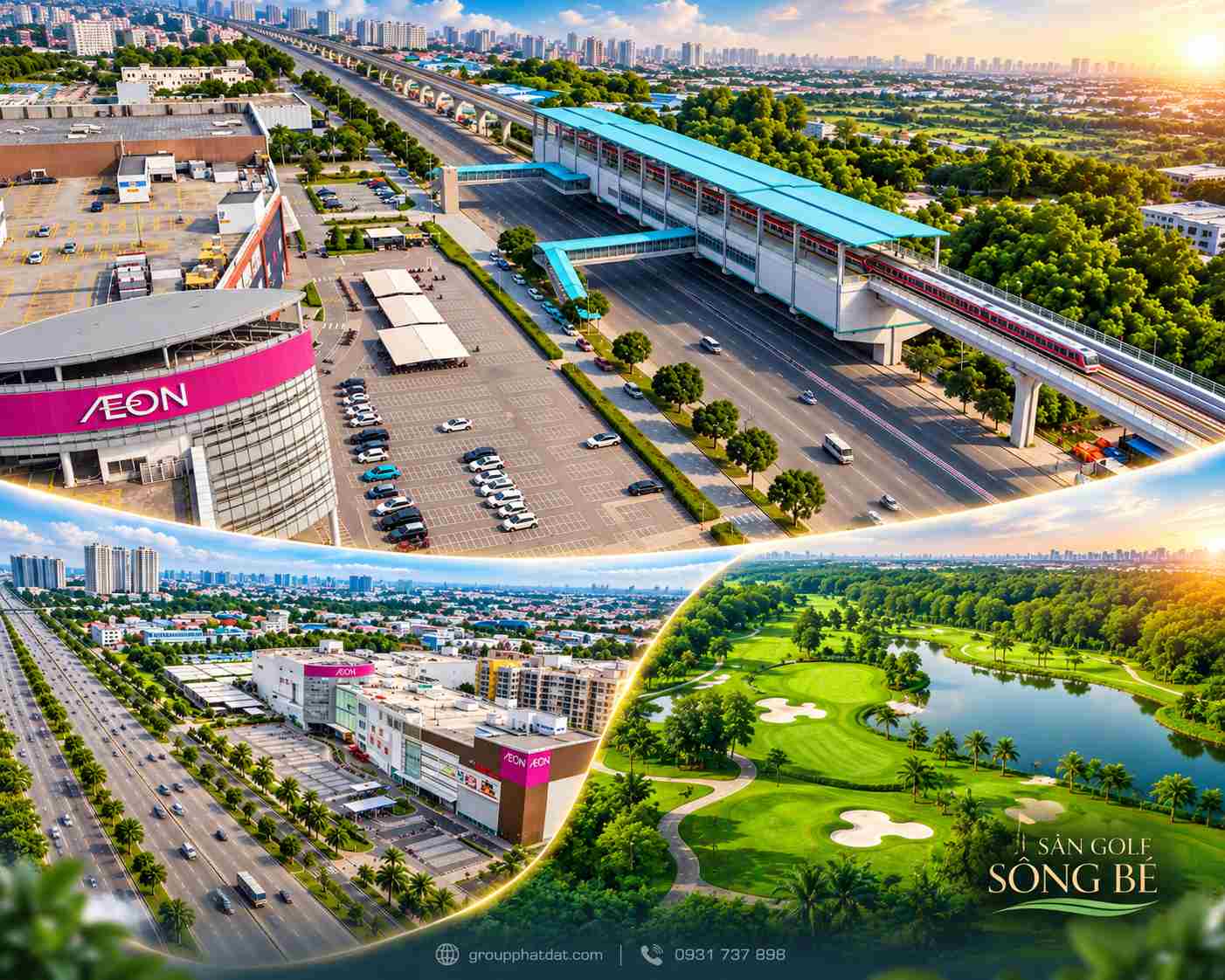 Norton Park nằm kế bên AEON Mall Bình Dương và Sân Golf Sông Bé